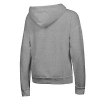 Sweat à capuche zippé Champion pour femme, gris chiné, New York Yankees, en polaire Powerblend.