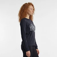 Women's Champion  Navy New York Yankees Long Sleeve T-Shirt
