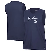 Women's Champion  Navy New York Yankees Muscle Tank Top