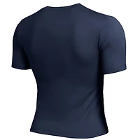T-shirt court ajusté bleu marine Champion pour femme, New York Yankees, doux au toucher