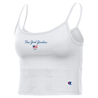 Women's Champion White New York Yankees America Scoop Tank Top
