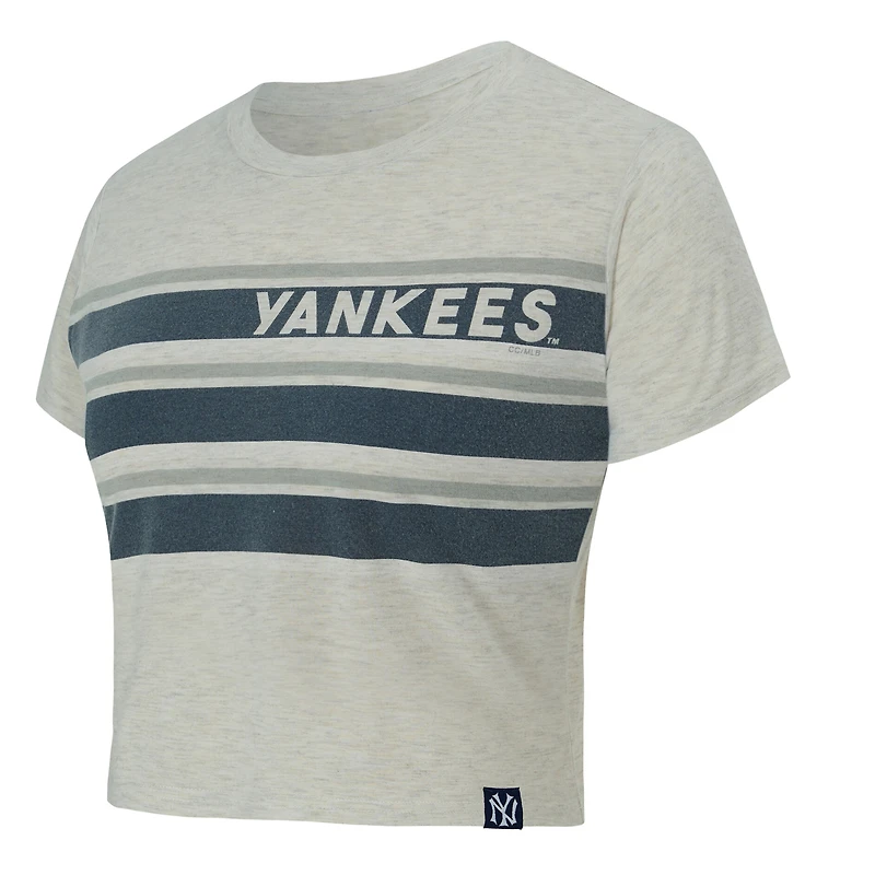 T-shirt court New York Yankees Birch crème de la marque Concepts Sport pour femmes