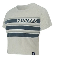 T-shirt court New York Yankees Birch crème de la marque Concepts Sport pour femmes