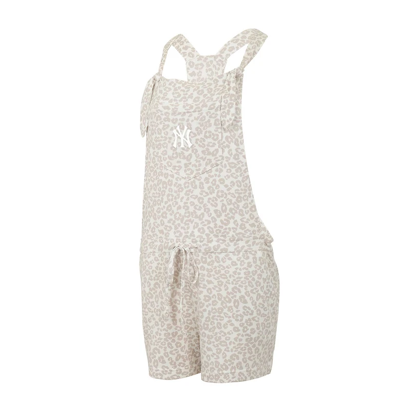 Women's Concepts Sport Cream New York Yankees Montana Hacci Knit Romper Overalls