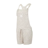 Women's Concepts Sport Cream New York Yankees Montana Hacci Knit Romper Overalls