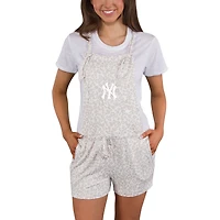 Women's Concepts Sport Cream New York Yankees Montana Hacci Knit Romper Overalls