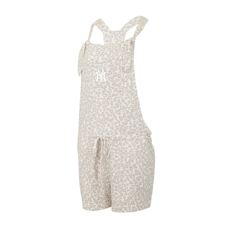 Women's Concepts Sport Cream New York Yankees Montana Hacci Knit Romper Overalls