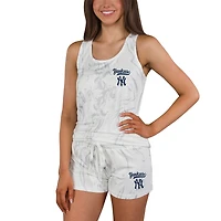 Ensemble débardeur et short Concepts Sport New York Yankees Quartz pour femme