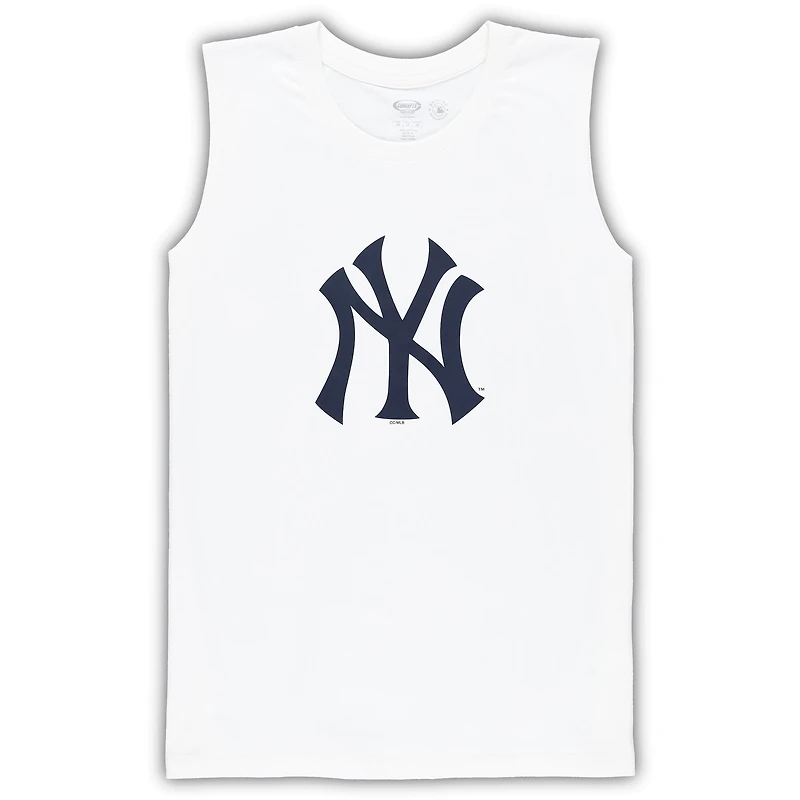 Women's Concepts Sport White/Navy New York Yankees Plus Tank Top & Shorts Sleep Set