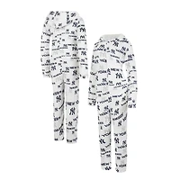 Concepts Sport Blanc New York Yankees Docket Micropolaire Union Combinaison zippée à capuche