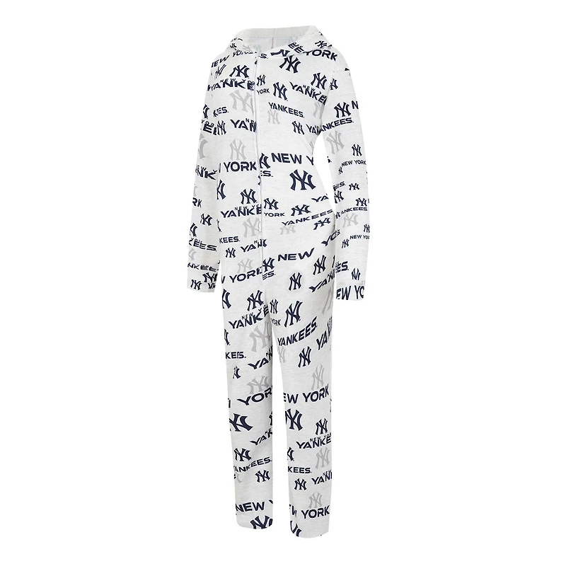 Concepts Sport Blanc New York Yankees Docket Micropolaire Union Combinaison zippée à capuche