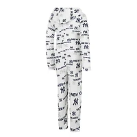 Concepts Sport Blanc New York Yankees Docket Micropolaire Union Combinaison zippée à capuche