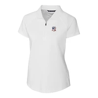 Women's Cutter & Buck White New York Yankees Americana Logo DryTec Forge Stretch Polo