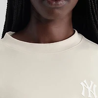 Women's Fanatics Gray New York Yankees Oversized Clutch Tri-Blend Sweatshirt