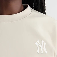Women's Fanatics Gray New York Yankees Oversized Clutch Tri-Blend Sweatshirt