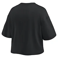 T-shirt court Fanatics noir pour femmes, style américain, New York Yankees