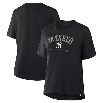 T-shirt noir fanatiques pour femmes New York Yankees Home Run Legacy