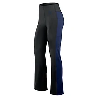 Women's Fanatics Black New York Yankees Studio Fitted Flared Leggings