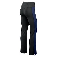 Women's Fanatics Black New York Yankees Studio Fitted Flared Leggings