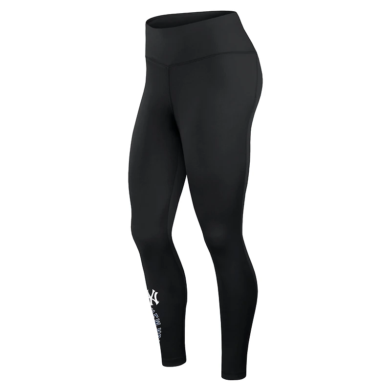 Women's Fanatics Black New York Yankees Wordmark Stack Leggings