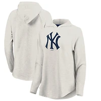 Women's Fanatics Cream New York Yankees Game Lead Pullover Hoodie