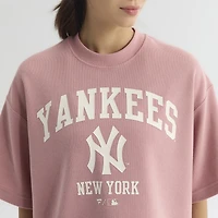 Women's Fanatics Faded Rose New York Yankees Iconic Boxy T-Shirt