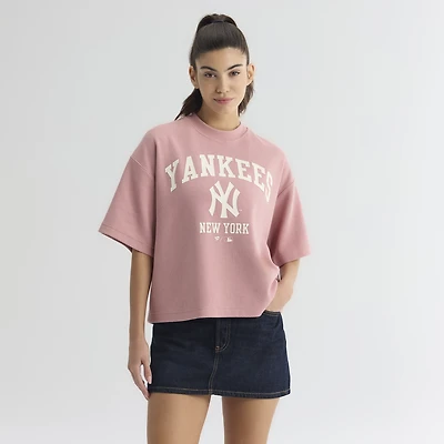 Women's Fanatics Faded Rose New York Yankees Iconic Boxy T-Shirt
