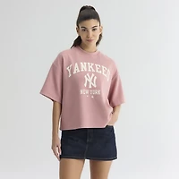 Women's Fanatics Faded Rose New York Yankees Iconic Boxy T-Shirt