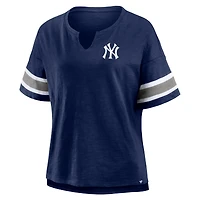 Women's Fanatics Navy New York Yankees Curl Route T-Shirt