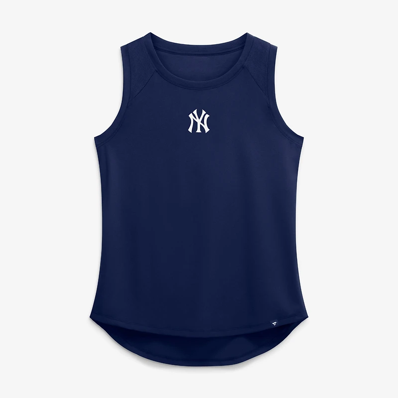 Women's Fanatics Navy New York Yankees Draped Mesh Back Performance Tank Top