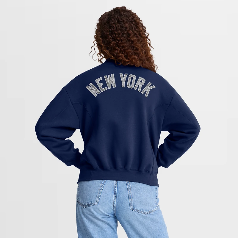 Women's Fanatics Navy New York Yankees Oversized Rage Against Full-Zip Jacket