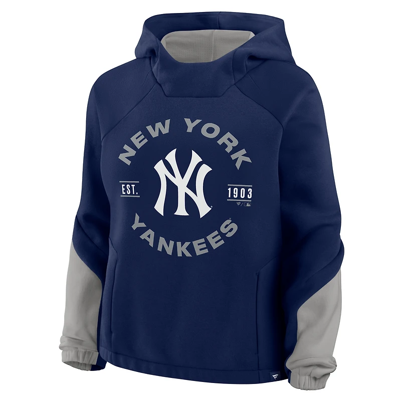 Sweat à capuche surdimensionné pour femme Fanatics Navy New York Yankees Time to Win