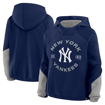 Sweat à capuche surdimensionné pour femme Fanatics Navy New York Yankees Time to Win