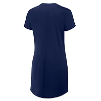 Women's Fanatics Navy New York Yankees Ruched Drape T-Shirt Dress