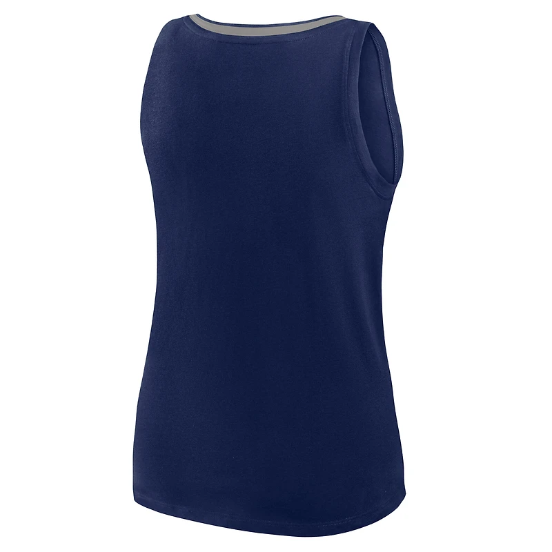 Women's Fanatics Navy New York Yankees Stellar Win V-Neck Tank Top