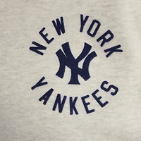 Women's Fanatics Oatmeal Heather New York Yankees Iconic Terry Quarter-Zip Sweatshirt