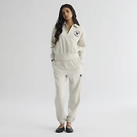 Women's Fanatics Oatmeal Heather New York Yankees Iconic Terry Track Pants