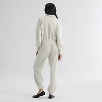 Women's Fanatics Oatmeal Heather New York Yankees Iconic Terry Track Pants
