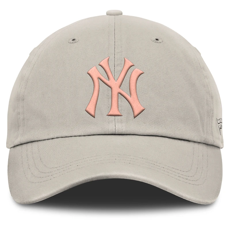 Women's Fanatics Oatmeal New York Yankees Striker Canvas Adjustable Hat