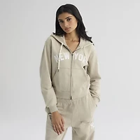 Sweat à capuche zippé Fanatics Sepia Tint New York Yankees Iconic Terry pour femme