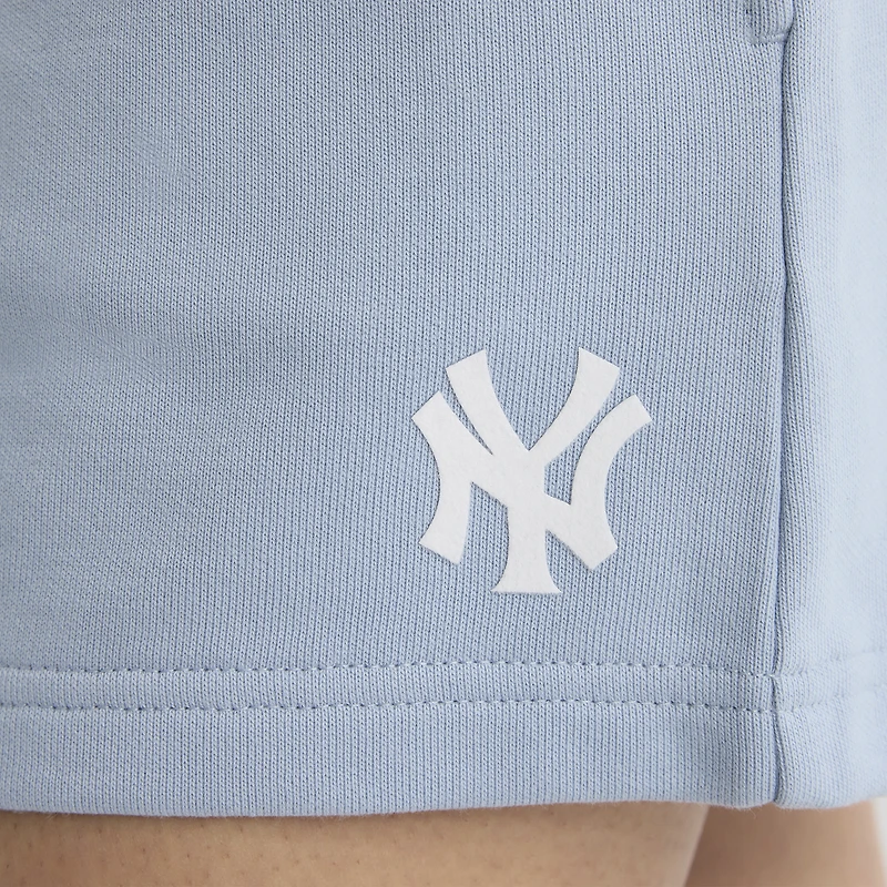 Women's Fanatics Sky Blue New York Yankees Iconic Terry Track Shorts
