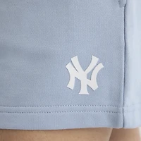 Women's Fanatics Sky Blue New York Yankees Iconic Terry Track Shorts