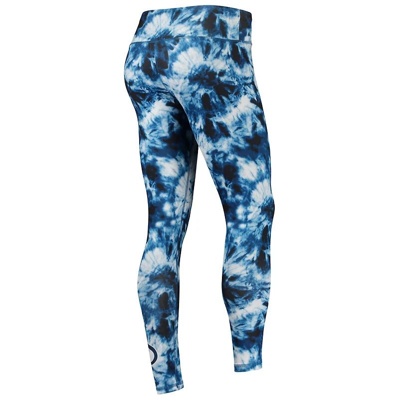 Leggings tie-dye FOCO bleu marine pour femmes, motif New York Yankees