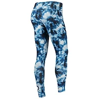 Leggings tie-dye FOCO bleu marine pour femmes, motif New York Yankees