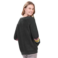 Women's G-III 4Her by Carl Banks  Charcoal New York Yankees Allana Stripe Pullover Sweatshirt