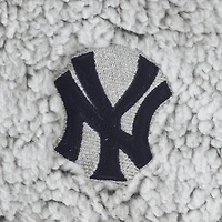 Women's G-III 4Her by Carl Banks Gray New York Yankees Sherpa Quarter-Zip Pullover Jacket