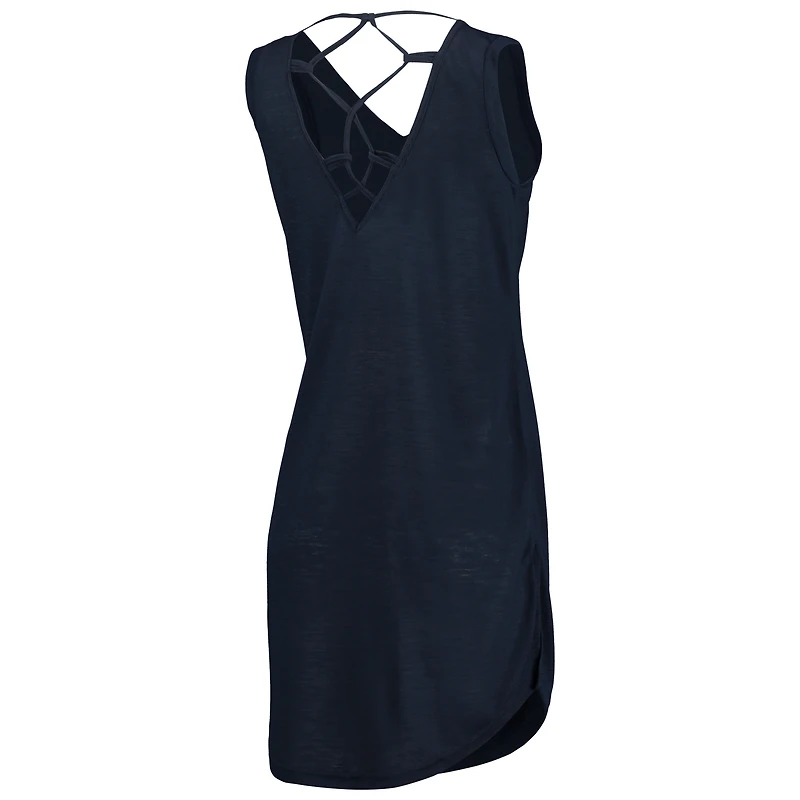 Women's G-III 4Her by Carl Banks Navy New York Yankees Game Time Slub Beach V-Neck