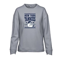 Women's Levelwear Gray New York Yankees Fiona Inaugural Pullover Sweatshirt