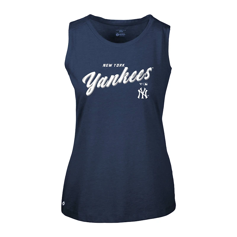 Women's Levelwear Navy New York Yankees Accolade Macy Prospect Tank Top