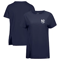 Women's Levelwear Navy New York Yankees Influx Cooperstown Core Logo T-Shirt